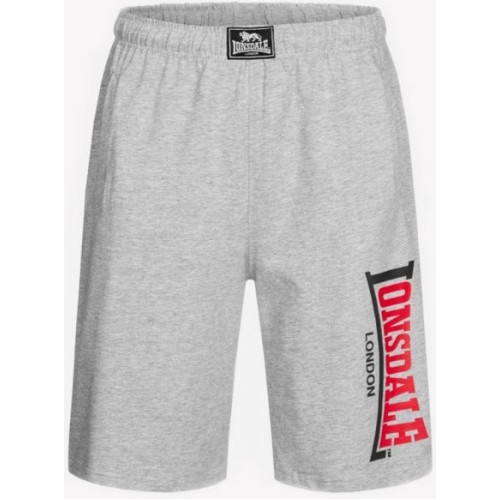 LONSDALE MEN'S JERSEY SHORTS LOGO JAM ΓΚΡΙ