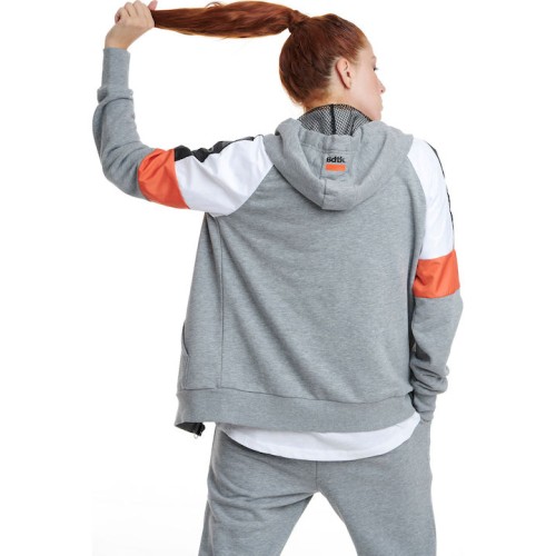 BODYTALK ''BITCHIN'' ZIP SWEATER ΓΚΡΙ