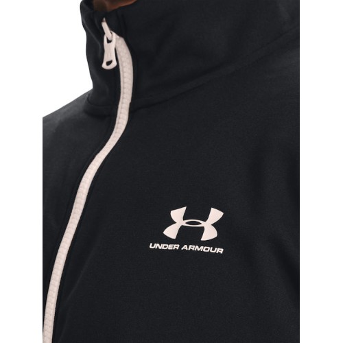 UNDER ARMOUR SPORTSTYLE TRICOT JACKET ΜΑΥΡΟ UNDER ARMOUR SPORTSTYLE TRICOT JACKET ΜΑΥΡΟ