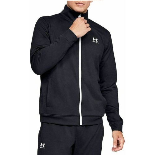 UNDER ARMOUR SPORTSTYLE TRICOT JACKET  ΜΑΥΡΟ