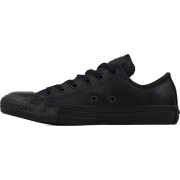 CONVERSE ALL STAR CHUCK TAYLOR LEATHER LOW ΟΛΟΜΑΥΡΟ CONVERSE ALL STAR CHUCK TAYLOR LEATHER LOW ΟΛΟΜΑΥΡΟ