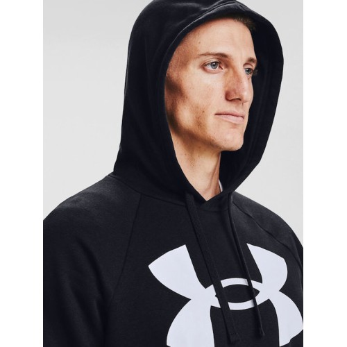 UNDER ARMOUR RIVAL FLEECE BIG LOGO HD ΑΣΠΡΟ/ΜΑΥΡΟ
