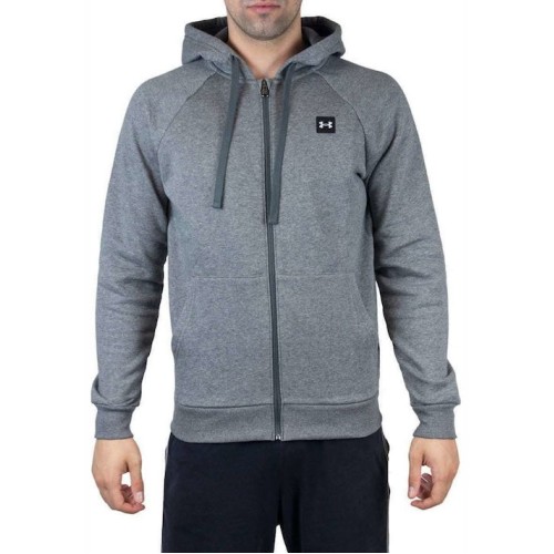 UNDER ARMOUR RIVAL FLEECE FZ HOODIE ΓΚΡΙ