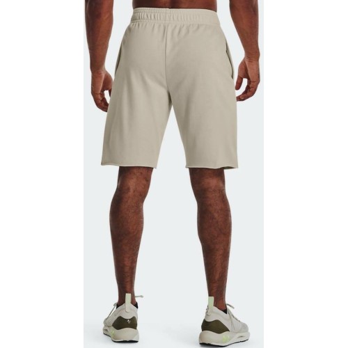 UNDER ARMOUR RIVAL TERRY SHORT  ΕΚΡΟΥ