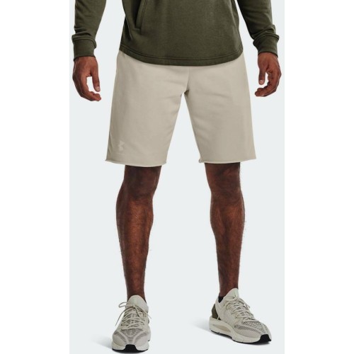 UNDER ARMOUR RIVAL TERRY SHORT  ΕΚΡΟΥ