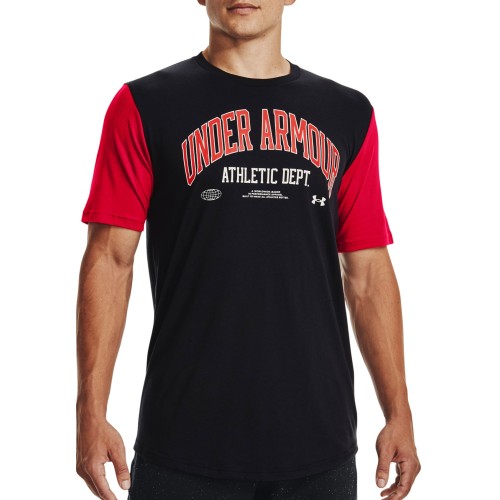 UNDER ARMOUR ATH DEPT CLRBLK SS ΜΑΥΡΟ/ΚΟΚΚΙΝΟ