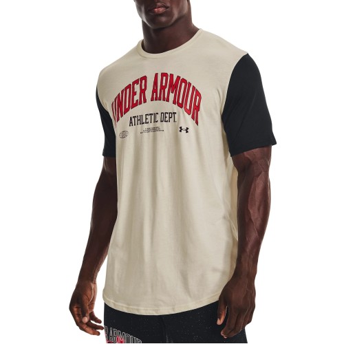 UNDER ARMOUR ATH DEPT CLRBLK SS ΛΕΥΚΟ/ΜΑΥΡΟ/ΚΟΚΚΙΝΟ