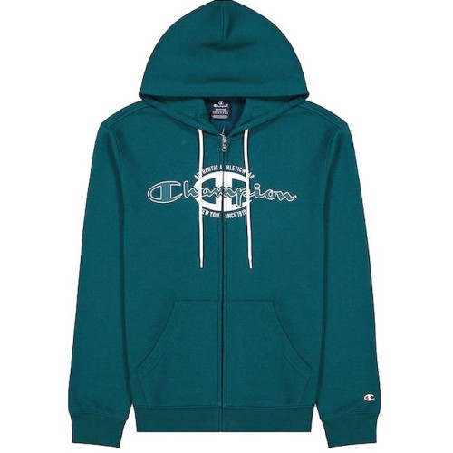 CHAMPION HOODED FULL-ZIP SWEATSHIRT  ΠΡΑΣΙΝΟ