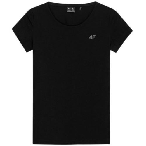 4F  W TSHIRT DEEP BLACK ΜΑΥΡΟ