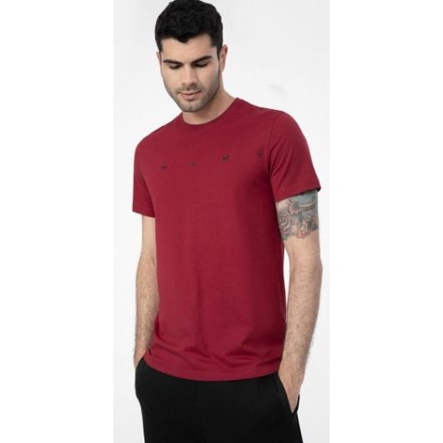 4F TSHIRT DARK RED ΚΟΚΚΙΝΟ/ΜΑΥΡΟ