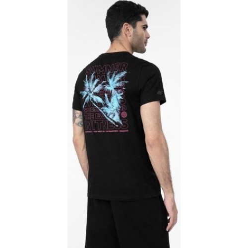 4F ΑΝΔΡΙΚΟ TSHIRT DEEP BLACK  MULTICOLOR