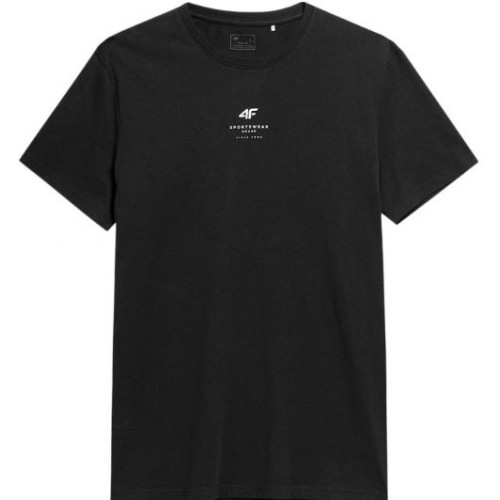 4F MEN T-SHIRT  ΜΑΥΡΟ