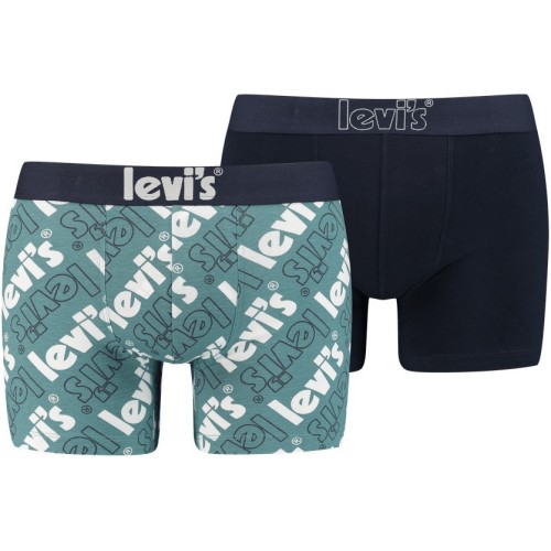 LEVI'S BOXER BRIEF BLUE COMBO 2 PACK ΜΠΛΕ/ΠΡΑΣΙΝΟ