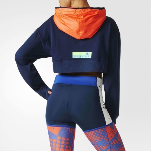 ADIDAS ICON HOODIE ΜΠΛΕ/ΠΟΡΤΟΚΑΛΙ