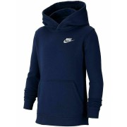 NIKE SPORTSWEAR CLUB BIG KIDS PULLOVER HOODIE ΜΠΛΕ NIKE SPORTSWEAR CLUB BIG KIDS PULLOVER HOODIE ΜΠΛΕ