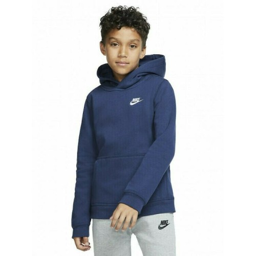 NIKE SPORTSWEAR CLUB BIG KIDS PULLOVER HOODIE ΜΠΛΕ