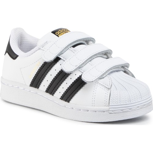 ADIDAS SUPERSTAR CF C ΑΣΠΡΟ/ΜΑΥΡΟ