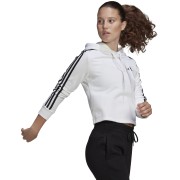 ADIDAS W 3-STRIPES CROPPED HOODIE ΑΣΠΡΟ/ΜΑΥΡΟ ADIDAS W 3-STRIPES CROPPED HOODIE ΑΣΠΡΟ/ΜΑΥΡΟ