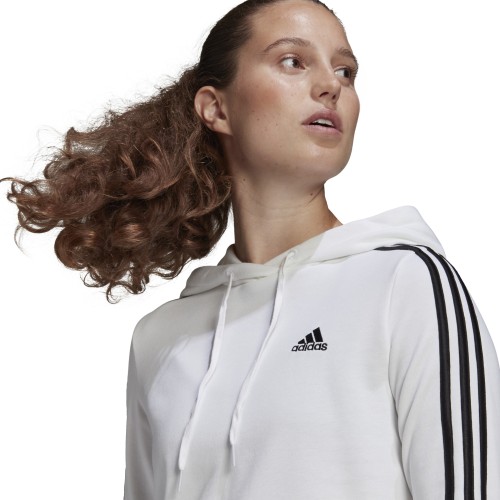 ADIDAS W 3-STRIPES CROPPED HOODIE ΑΣΠΡΟ/ΜΑΥΡΟ ADIDAS W 3-STRIPES CROPPED HOODIE ΑΣΠΡΟ/ΜΑΥΡΟ
