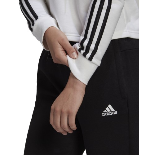 ADIDAS W 3-STRIPES CROPPED HOODIE ΑΣΠΡΟ/ΜΑΥΡΟ ADIDAS W 3-STRIPES CROPPED HOODIE ΑΣΠΡΟ/ΜΑΥΡΟ