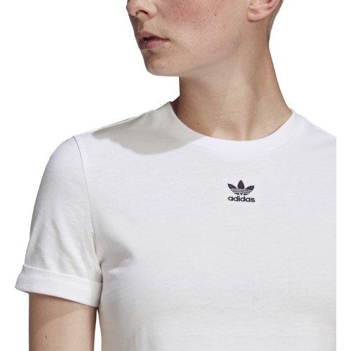 ADIDAS CROP TOP T-SHIRT ΛΕΥΚΟ ADIDAS CROP TOP T-SHIRT ΛΕΥΚΟ