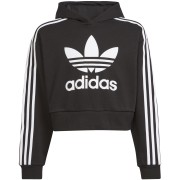 ADIDAS CROPPED HOODIE ΜΑΥΡΟ ADIDAS CROPPED HOODIE ΜΑΥΡΟ