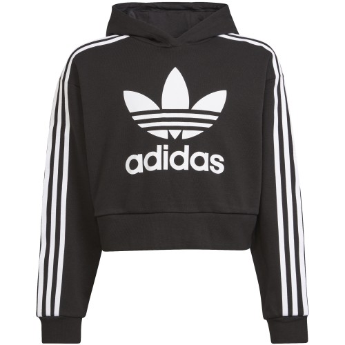 ADIDAS CROPPED HOODIE ΜΑΥΡΟ