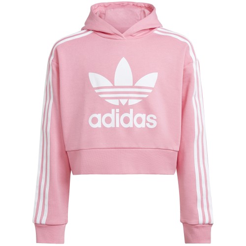 ADIDAS CROPPED HOODIE  ΡΟΖ