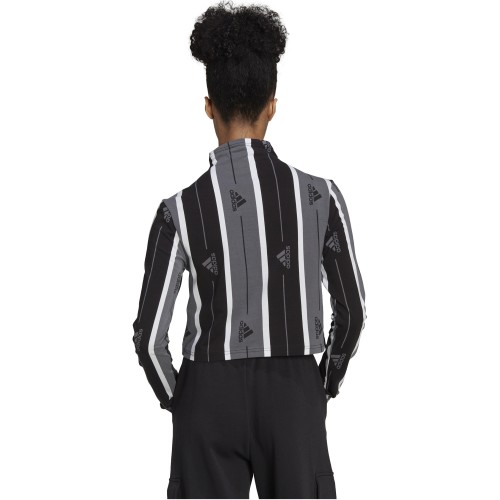 ADIDAS W BLUV Q4 LS T ΜΑΥΡΟ/ΓΚΡΙ