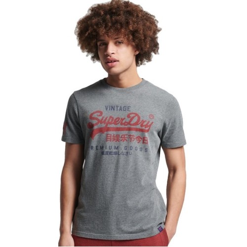 SUPERDRY VINTAGE VL CLASSIC T-SHIRT  ΓΚΡΙ