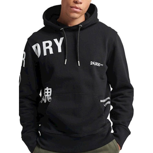 SUPERDRY CODE CL STACKED HOOD ΜΑΥΡΟ SUPERDRY CODE CL STACKED HOOD ΜΑΥΡΟ