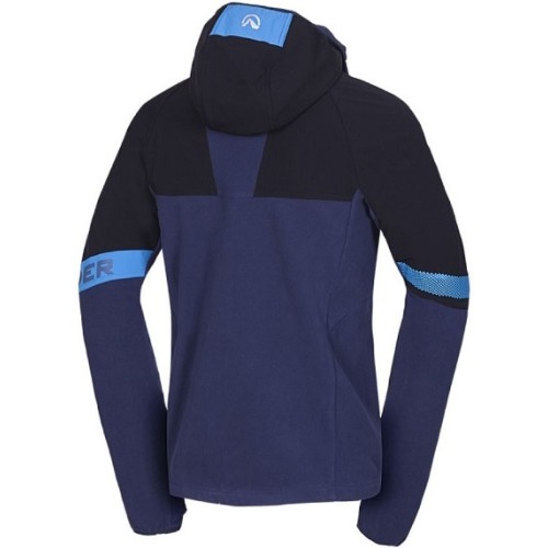 NORTHFINDER BAYLOR MEN'S FLEECE OUTDOOR HOOD SWEATER NORTHPOLAR ΜΑΥΡΟ/ΜΠΛΕ