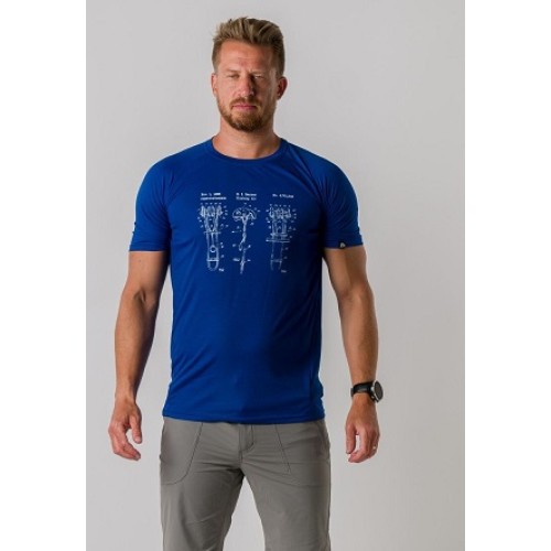 NORTHFINDER MEN'S TECHNICAL T-SHIRT WITH PICTOGRAM ΜΠΛΕ