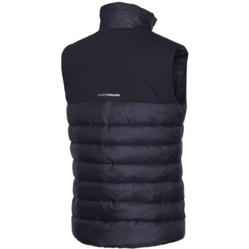 NORTHFINDER FERNANDO MEN'S OUTDOOR LIKE DOWN VEST INSULATED WITH ΜΑΥΡΟ